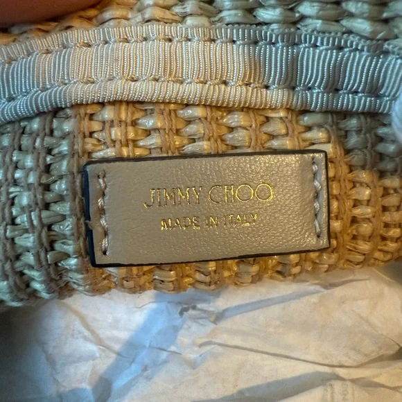 Jimmy Choo Tan Woven Tote Bag - Picture 8 of 9